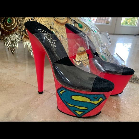 Pleaser Shoes - Custom Unique Superhero Pleaser Heels Size 5